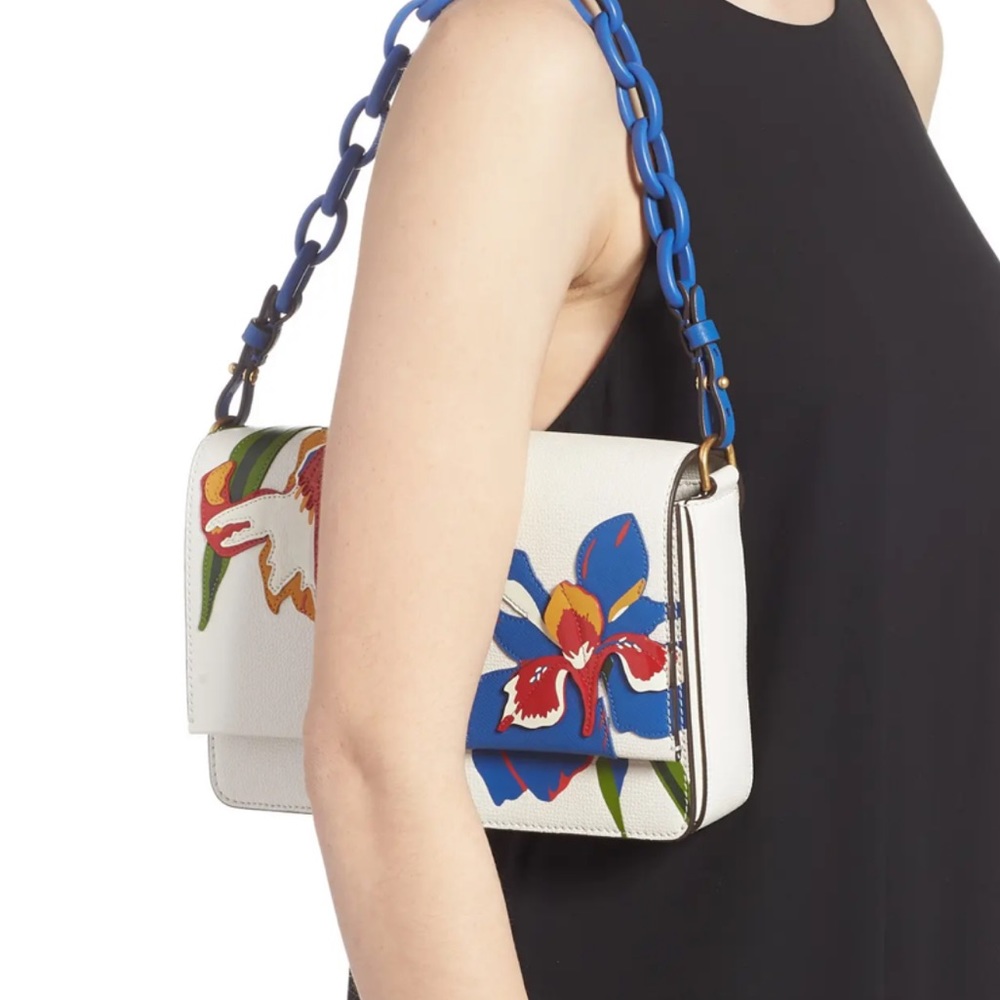 Tory Burch Kira Floral Appliqué Handbag